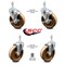 Service Caster 5 Inch High Temp Phenolic Wheel Swivel 3/8 Inch Threaded Stem Caster Brake, 2PK SCC-TS20S514-PHRHT-381615-2-TLB-2 - alternate 2